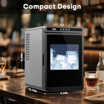 Erivess 1.7" Large Cube Ice Maker - Perfect for Whiskey and Cocktails