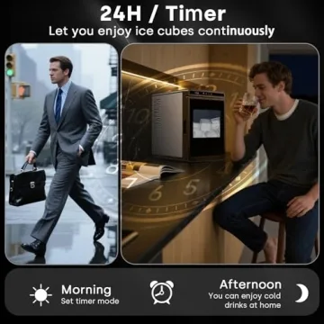 Erivess Large Cube Ice Maker - Perfect for Drinks