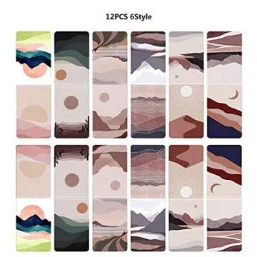 UpUDo 12 Pack Magnetic Bookmark, Book Marker Clip for Teachers, Students, Book Lovers, Printing on 2 Side