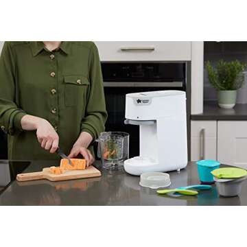 Tommee Tippee Quick-Cook Baby Food Maker, Blender and Steamer, Food Processor, For All Stages of Baby Weaning