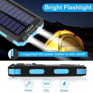 20000mAh Waterproof Solar Charger for Outdoor Activities