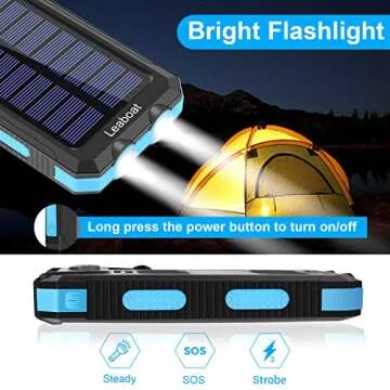 20000mAh Waterproof Solar Charger for Outdoor Activities