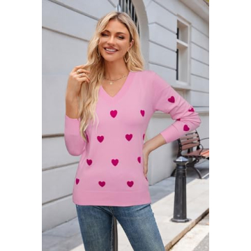 Trendy V Neck Long Sleeve Sweater for Women