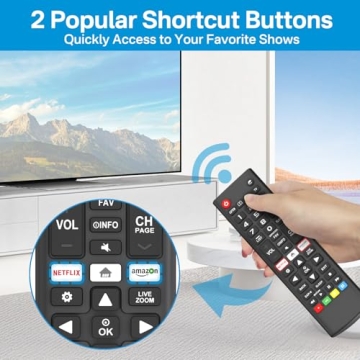 Rimous Remote Compatible with LG TV Remote Control (All Models) for All LG Smart TV LCD LED 3D AKB75375604 AKB75095307 AKB75675304, Remote Control for LG TV Remote Wr Holder & Battery