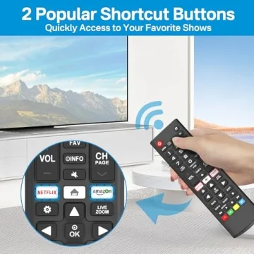 Rimous Remote Compatible with LG TV Remote Control (All Models) for All LG Smart TV LCD LED 3D AKB75375604 AKB75095307 AKB75675304, Remote Control for LG TV Remote Wr Holder & Battery