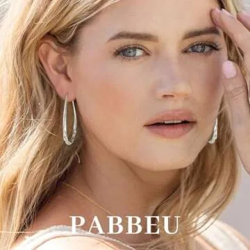 Elegant PABBEU Silver Hoop Earrings for Women