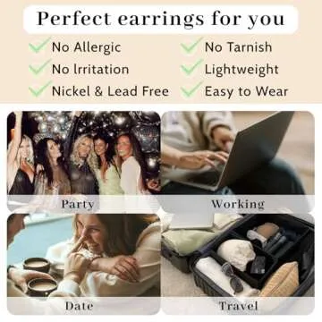 Elegant PABBEU Silver Hoop Earrings for Women