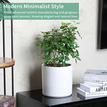 Mozing Ceramic Plant Pots for Indoor & Outdoor Use