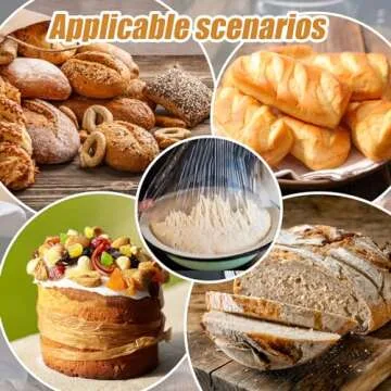 BABORUI 100Pcs Reusable Bowl Covers for Bread Proofing, Plastic Bowl Cover for Rising, Bread Proofing Cover of Sourdough Bread Baking Supplies, Banneton Bread Proofing Basket Cover