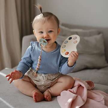 FRIGG Daisy Natural Rubber Baby Pacifier 0-6 Months 2-Pack