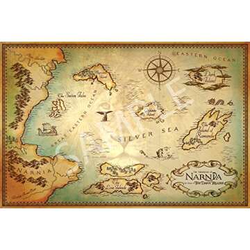 Best Print Store - The Chronicles of Narnia, The Voyage of The Dawn Treader, Map Poster (24x36 inches)