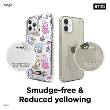 elago BT21 Hybrid Case Compatible with iPhone 12, Compatible with iPhone 12 Pro 6.1 Inch, Durable Full Body Protection, Raised Lip (Screen & Camera Protection) [Official Merchandise] [7 Flavors]