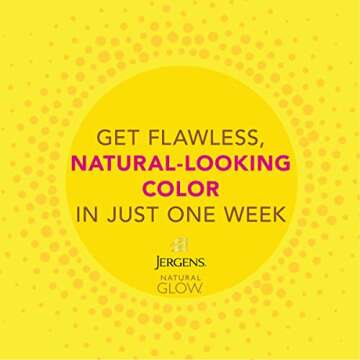 Jergens Natural Glow In Shower Lotion, Self Tanner for Medium to Deep Skin Tone, Sunless Tanning Wet Skin Lotion for Gradual, Flawless Color, 7.5 Ounce (Packaging May Vary)