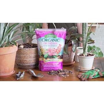 Potting Mix, Natural & Organic Premium Soil for Orchids & Bromeliads, 4 qt, Pack of 2Q