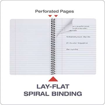 Oxford Spiral Composition Notebooks, 4 Pack, Poly Covers, Wide Ruled Paper, 9-3/4 x 7-1/2 Inches, 80 Sheets, Assorted Pastel Covers (64944)