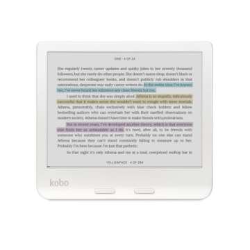 Kobo Libra Colour | eReader | 7” Glare-Free Colour E Ink Kaleido™ 3 Display | Dark Mode Option | Audiobooks | Waterproof | White