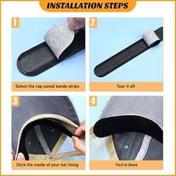 Gejoy Hat Sweat Liner 30 Pcs Hat Sweat Protector Disposable Cap Sweatband for Women Men Golf Baseball