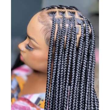 Supreme Super X TZ Braid Pre Stretched Pre Cut Pre Combed Expression Hair for Braiding 2 Bundles in 1 Pack 48 Inches (1B)