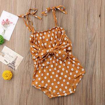 FIOMVA Newborn Infant Baby Girl Clothes Lace Halter Backless Jumpsuit Romper Bodysuit Sunsuit Outfit...