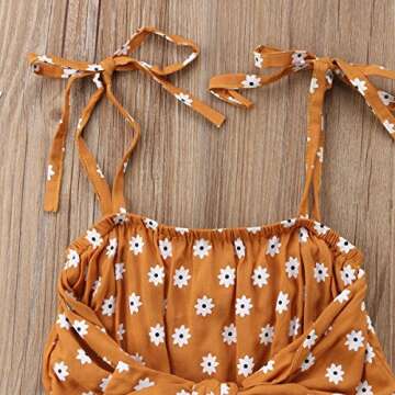 FIOMVA Baby Girl Lace Halter Backless Romper Jumpsuit