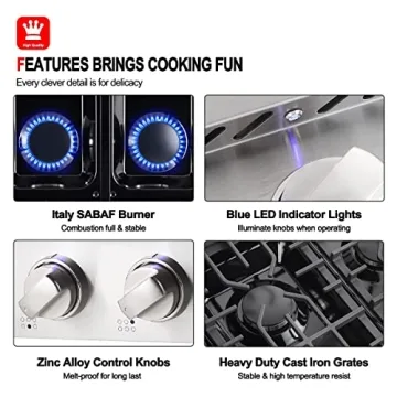 GASLAND Chef Professional 36" Gas Cooktop with 6 Burners