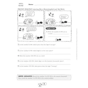 Comic-Strip Math: Problem Solving: 80 Reproducible Cartoons With Dozens and Dozens of Story Problems That Motivate Students and Build Essential Math Skills