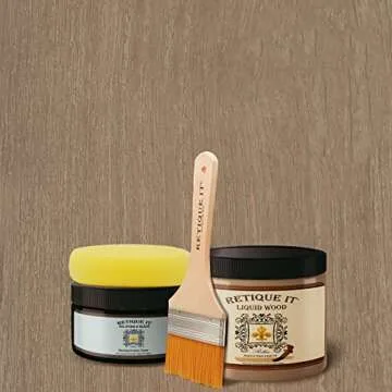 Retique It Gel Stain Liquid Wood Kits Real Paintable Wood. Great Companion to Chalk Finish Paint, Milk Paint, Furniture Paint. (1x Reg, Brushed Finish, 35 Barn Wood)