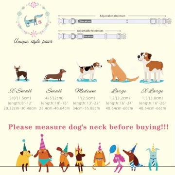 Unique Style Paws Dog Collar Christmas Design for Dogs