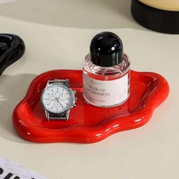 BIGPIPI Ceramic Jewelry Tray - Cute & Elegant Cloud-Shaped Storage for Women