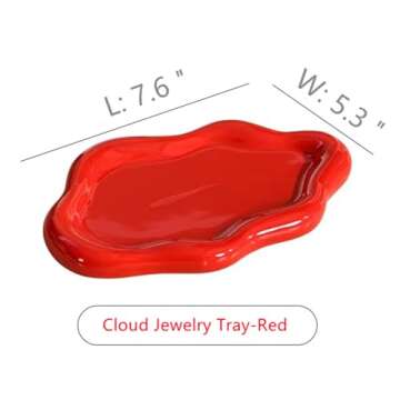 Stylish Cloud-Shaped Ceramic Jewelry Tray for Elegant Organizing