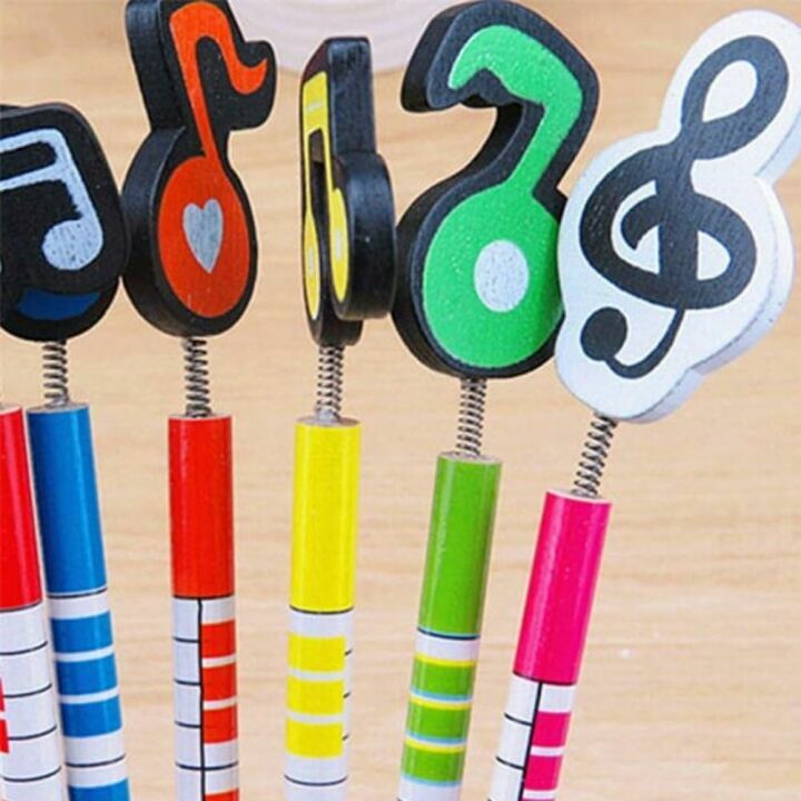 Cute Cartoon Musical Instruments Pencil Set