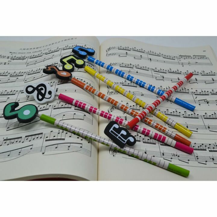 Cute Cartoon Musical Instruments Pencil Set