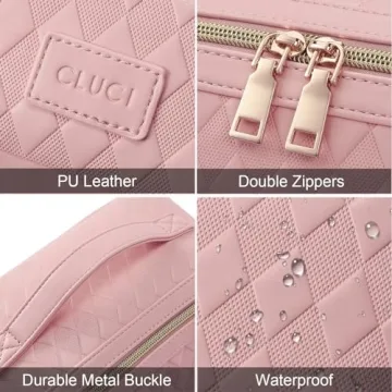 CLUCI Waterproof Makeup Bag with Large Capacity for Travel