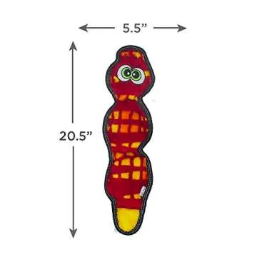 Durable Outward Hound Tough Seamz Snake Dog Toy