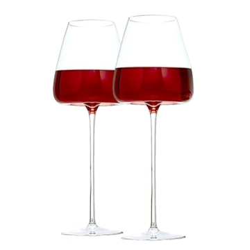 Sommelier's Touch Elegant Crystal Wine Glass Set of 2 - Artisan Crafted, 20 oz, Perfect Gift for Win...