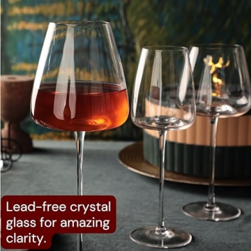 Sommelier's Touch Elegant Crystal Wine Glass Set of 2