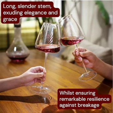 Sommelier's Touch Elegant Crystal Wine Glass Set of 2
