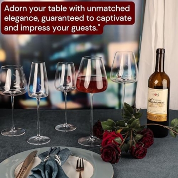 Sommelier's Touch Elegant Crystal Wine Glass Set of 2