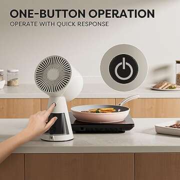 CIARRA Portable Range Hood, Desktop Range Hood with 2 Speed Exhaust Fan, Detachable Aluminum Filter, Large Oil Collection Cup, Portable Kitchen Exhaust Fan for Indoor BBQ, Hot Pot