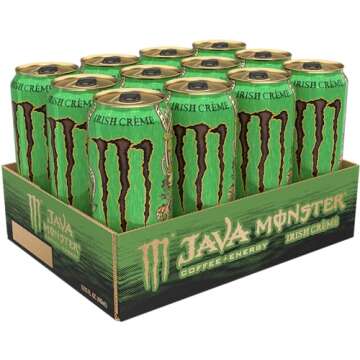 Java Monster Irish Creme, Coffee + Energy Drink, 15 Ounce (Pack of 12)