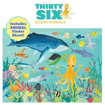 Crocodile Creek Ocean Animals 100-Piece Puzzle in Canister