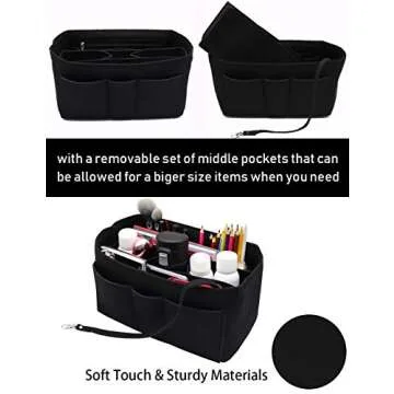 LEXSION Felt Insert Bag Organizer Bag In Bag For Handbag Purse Organizer Fits Speedy Neverful