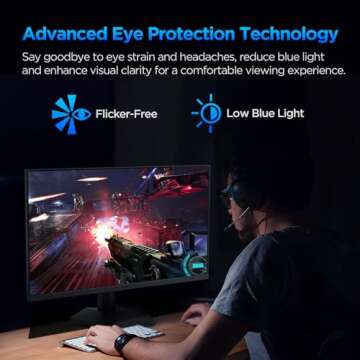 KOORUI Gaming Monitor, 24" IPS Monitor, 165Hz FHD Computer Monitor, 1ms PC Monitor, 99% sRGB Color Gamut, Adaptive Sync, Ultra Slim Frame, VESA Mountable (1920x1080P, HDMI, DisplayPort) 24E3