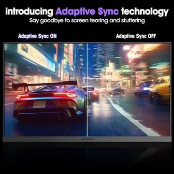 KOORUI Gaming Monitor, 24" IPS Monitor, 165Hz FHD Computer Monitor, 1ms PC Monitor, 99% sRGB Color Gamut, Adaptive Sync, Ultra Slim Frame, VESA Mountable (1920x1080P, HDMI, DisplayPort) 24E3