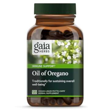 Gaia Herbs Oil of Oregano, Vegan Liquid Phyto Capsules - Immune and Intestinal Support Supplement fo...