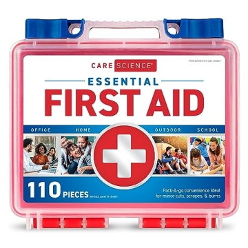 Care Science First Aid Kit - 110 Essential Pieces for Safety and Preparedness
