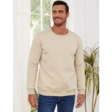 Shop Gihuo Men's Sherpa Lined Sweatshirt for Winter Warmth