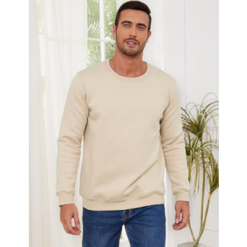 Shop Gihuo Men's Sherpa Lined Sweatshirt for Winter Warmth