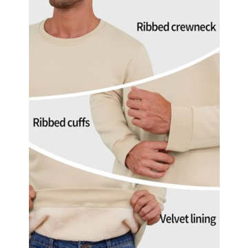 Shop Gihuo Men's Sherpa Lined Sweatshirt for Winter Warmth