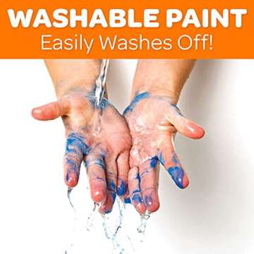 Watercolor Paint Set - Includes 24 Watercolor Paint, 8 Paintbrushes for Kids - Ultimate Washable Paints Watercolors Supplies Set - Water Color Painting Kids, 9 Piece Set